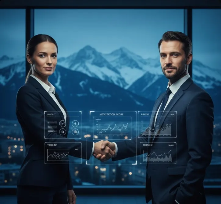 Négociation IA PME   Suisse :                                        Quand l&rsquo;intelligence artificielle rencontre l&rsquo;art de la négociation helvétique
